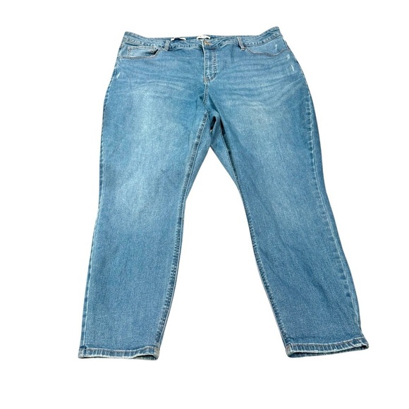 Ava & Viv High Rise Skinny Classic Blue Denim Jeans Women’s Plus Size 24 - Picture 1 of 4
